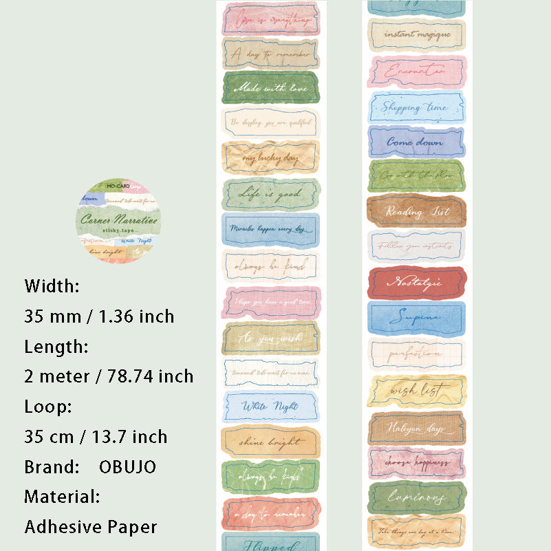 1 Roll Vintage Label Stickers Tape SGDB