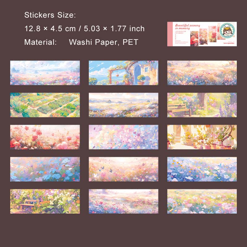 30 Pcs Natural Landscape Stickers Book JYZMJ