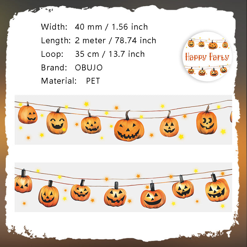 1 Roll Gothic Halloween Night PET Tape PDWH