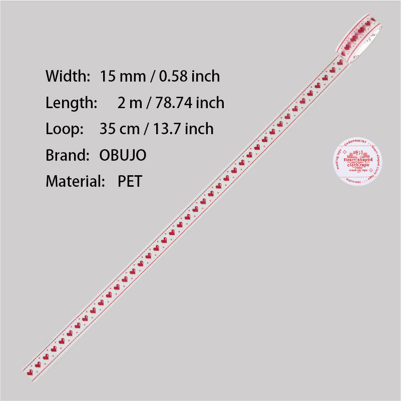 1 Roll Red Themed PET Tape FHXZ