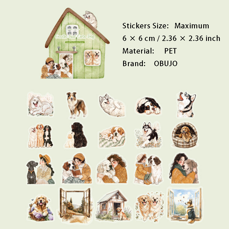 40 Pcs Cat Theme PET Stickers XCLY