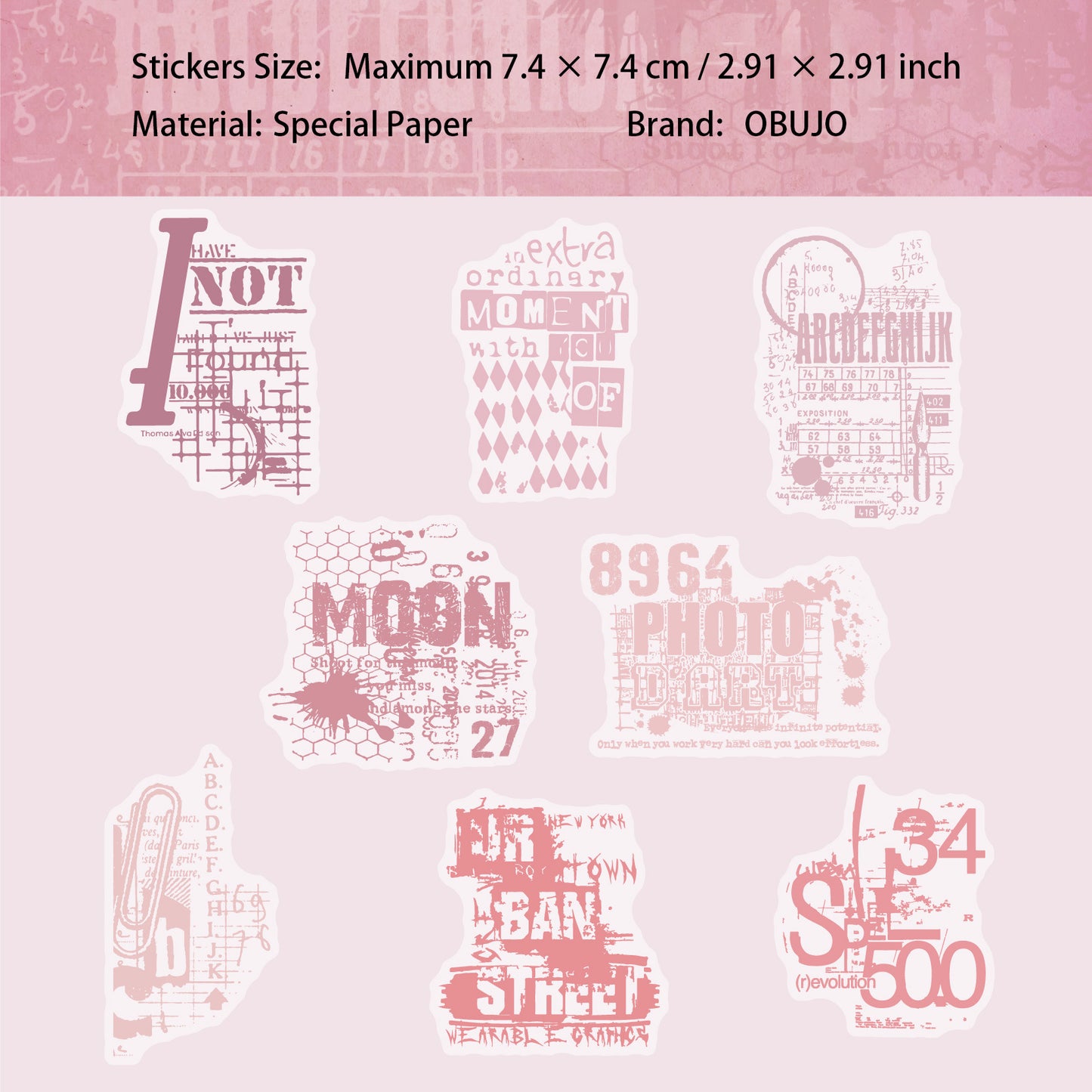 16 Pcs Vintage Junk Journal Stickers CLXL