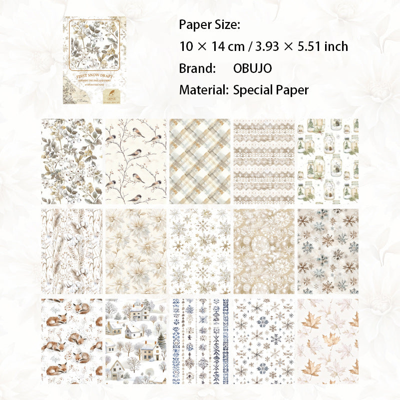 30 Sheets Vinter Themed Journal Paper MYQD