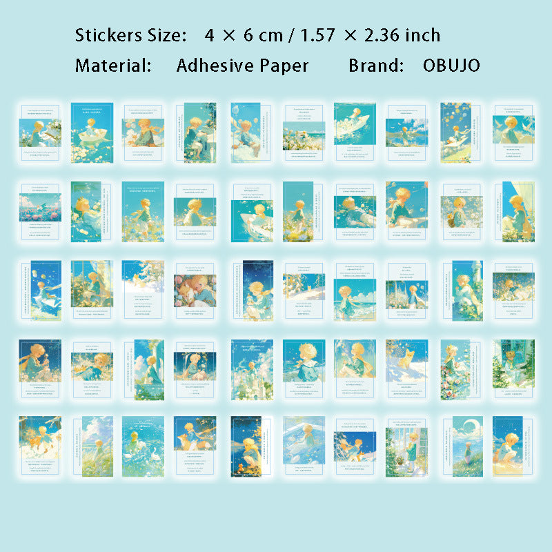 50 Pcs Childhood Theme Stickers Book TZZG