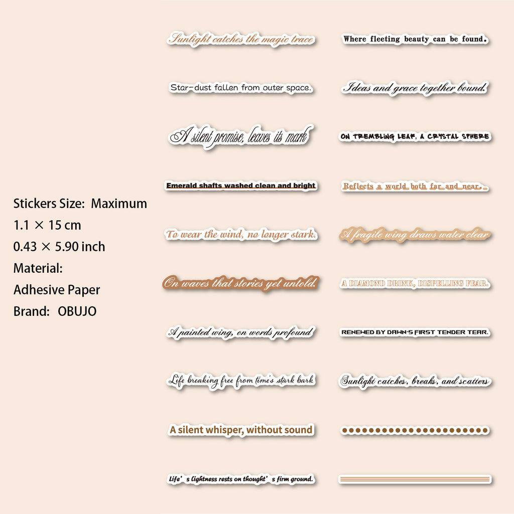 40 Pcs Creative Quote Stickers ZYJX