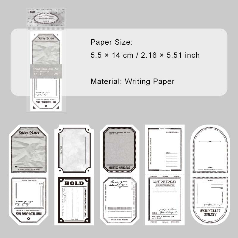 20 Pcs Vintege Notepad Paper FLXXD