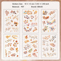 6 Sheets Leaf PET Stickers SYMJ