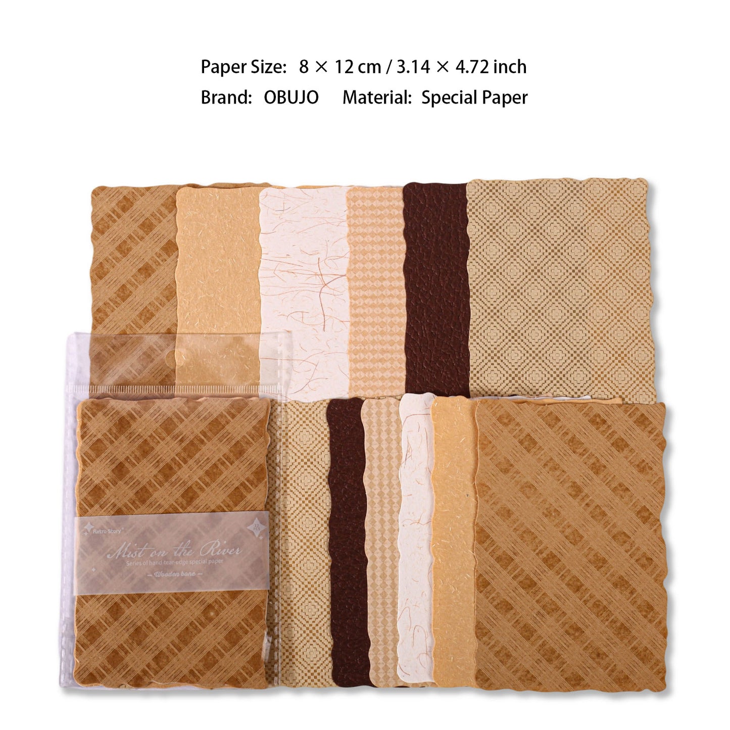 12 Sheets Embossed Journal Paper JWXL