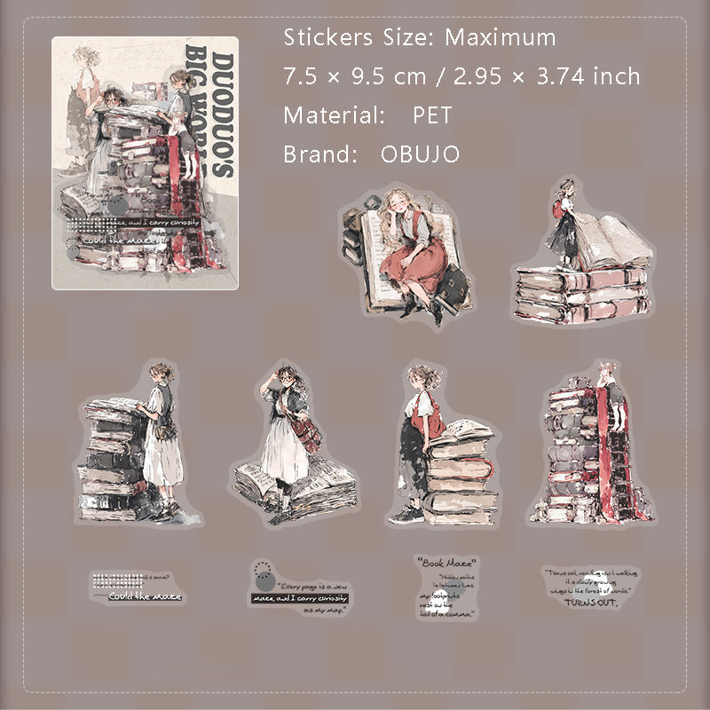 20 Pcs Fantasy Girl PET Stickers DDDSJ