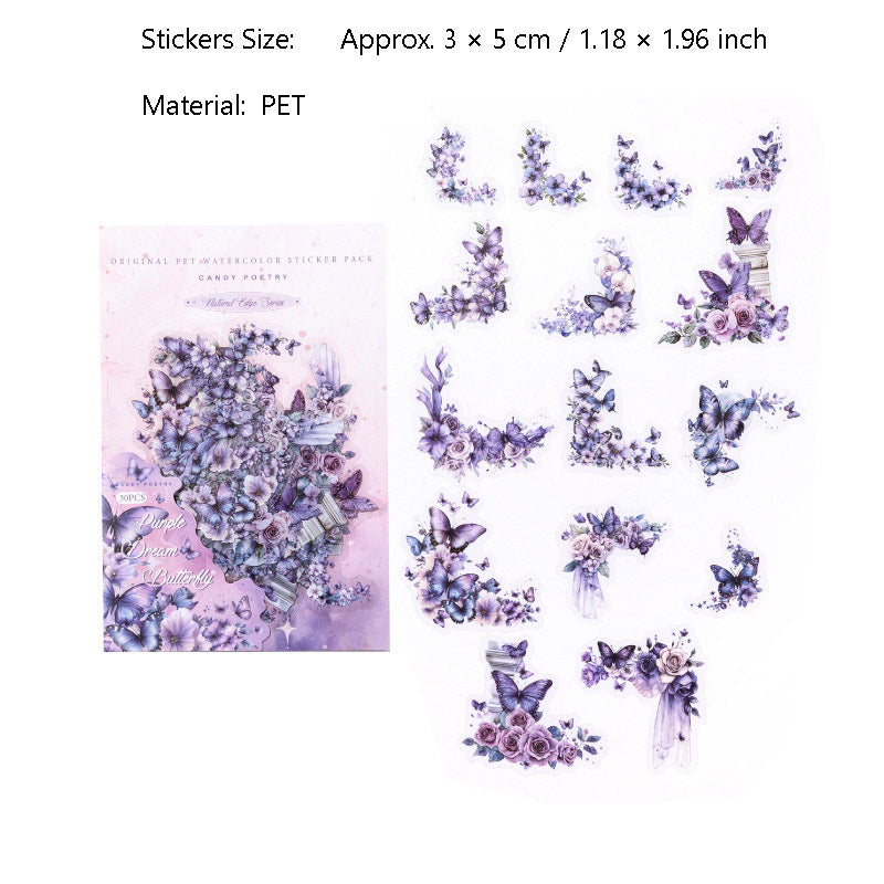 30 Pcs Natural PET Corner Stickers ZRBJ