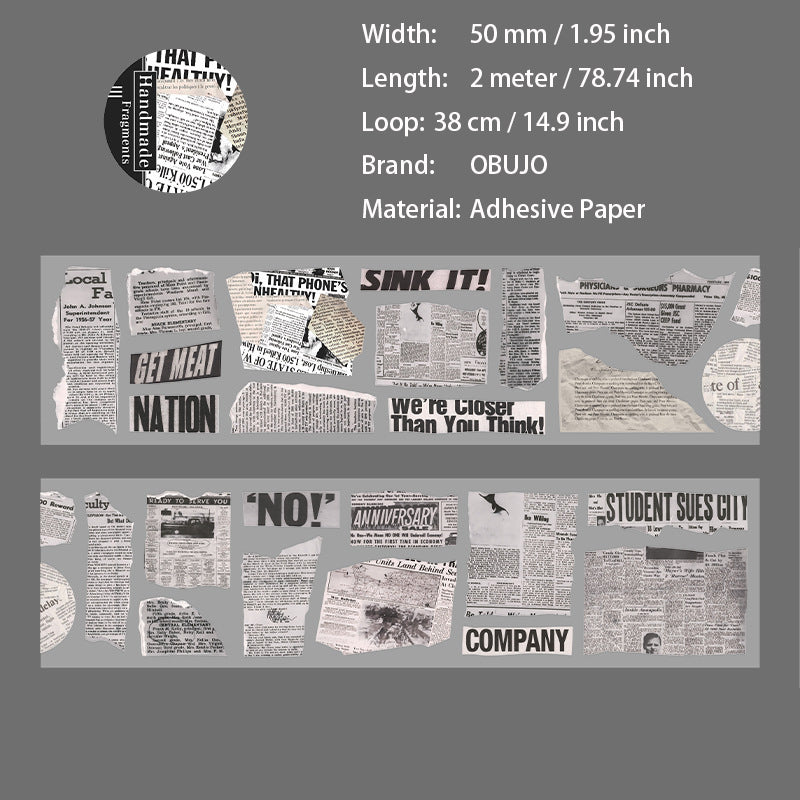 1 Roll Vintage Floral Stickers Tape SZSY