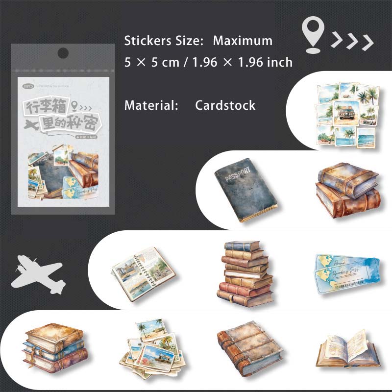 10 Pcs Travel Theme Stickers XLXDMM