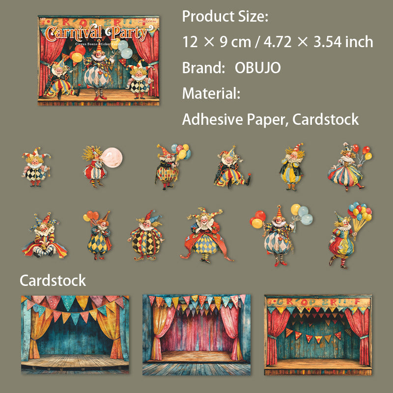 15 Pcs Joker Themed DIY Stickers and Paper Kit JNHPD