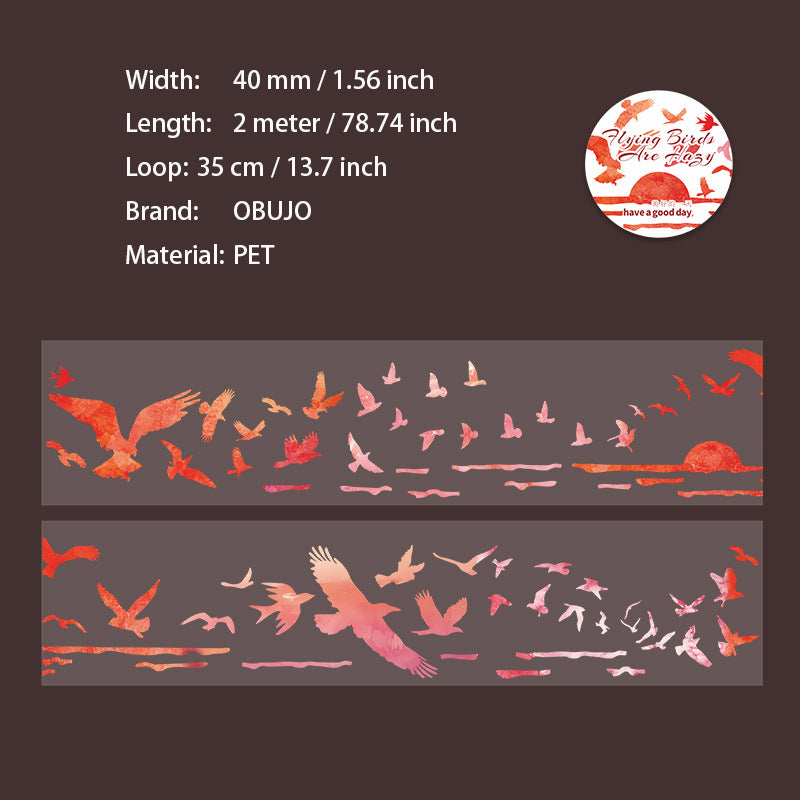 1 Roll Fly Birds PET Tape FNML
