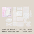 20 Pcs White Botanical Stickers BWSZ