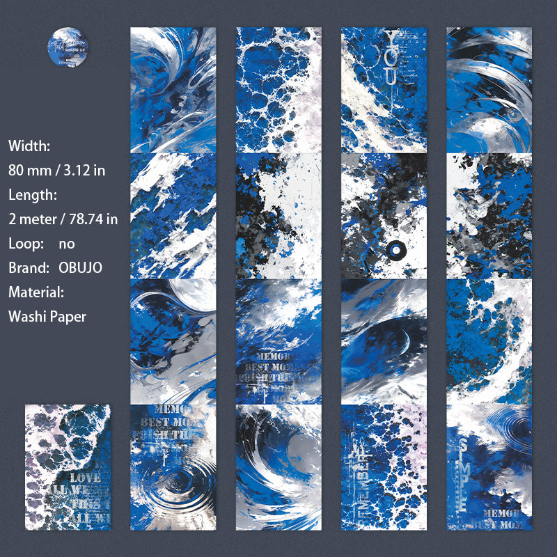 1 Roll Black Gothic Washi Tape CSAT