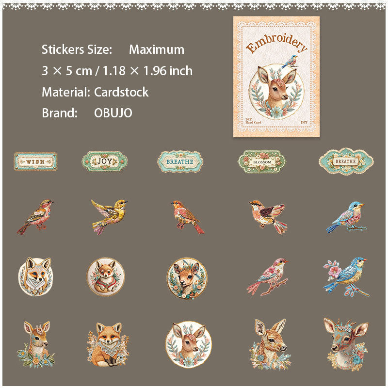 20 Pcs Natural Cardstock Stickeres CXBD