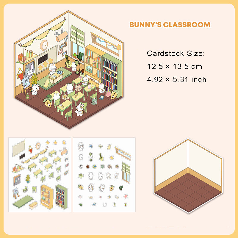 3D Shop Room Scene Stickers Kit KTJS
