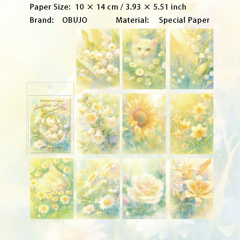30 Pcs Floral Scrapbook Paper YZHM