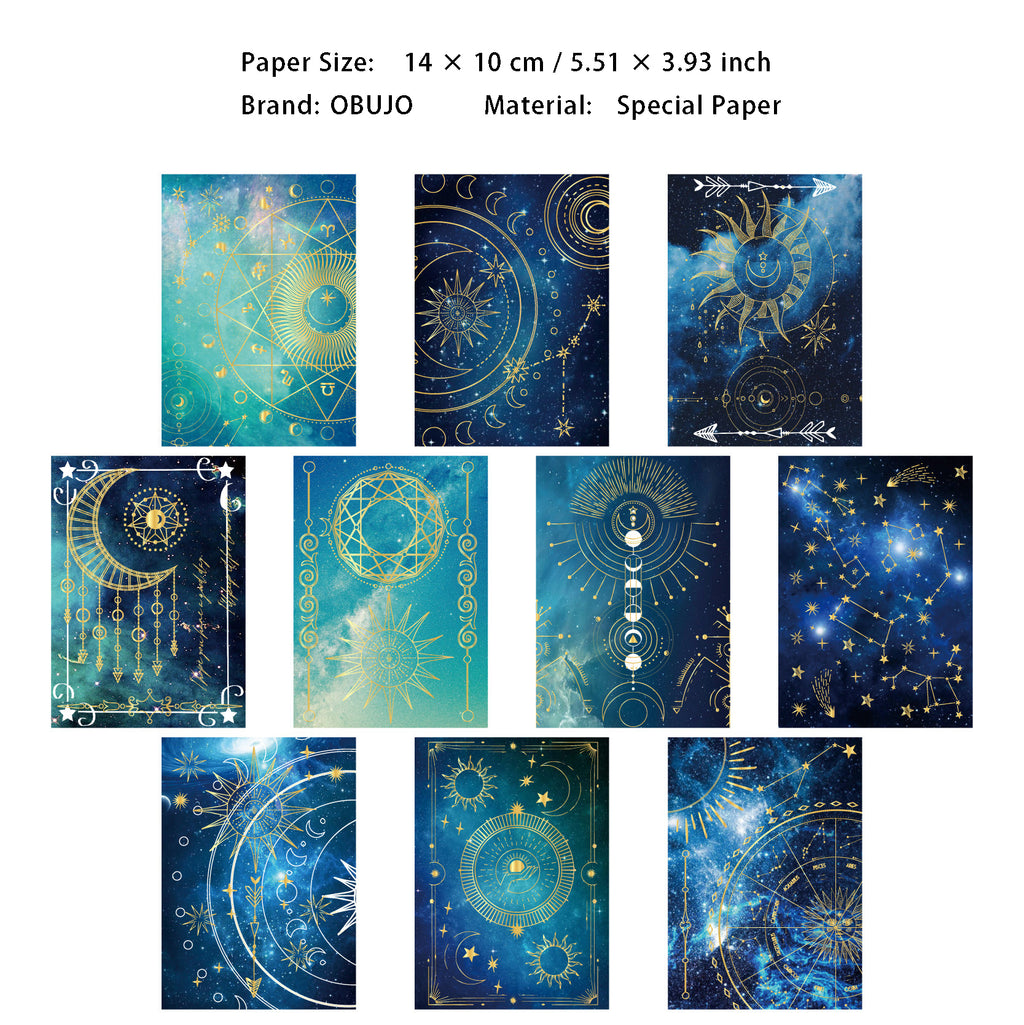 10 Pcs Astrology Theme Journal Paper XQMQ