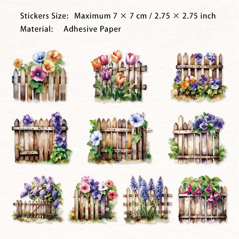 10 Pcs Garden Fence Stickers MSZY
