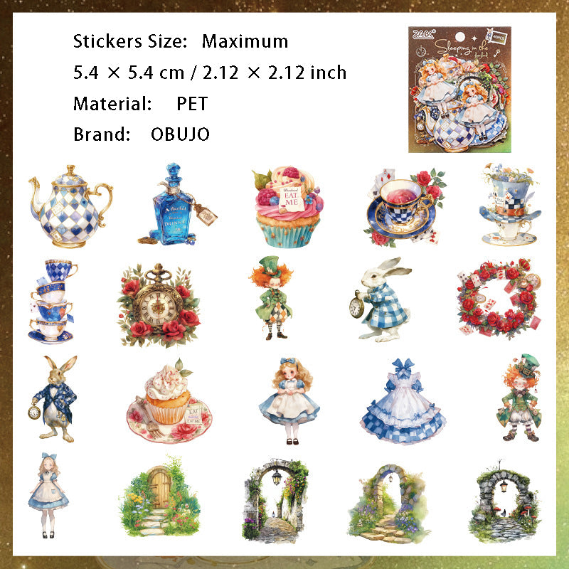 40 Pcs Fairy World PET Stickers QHZL