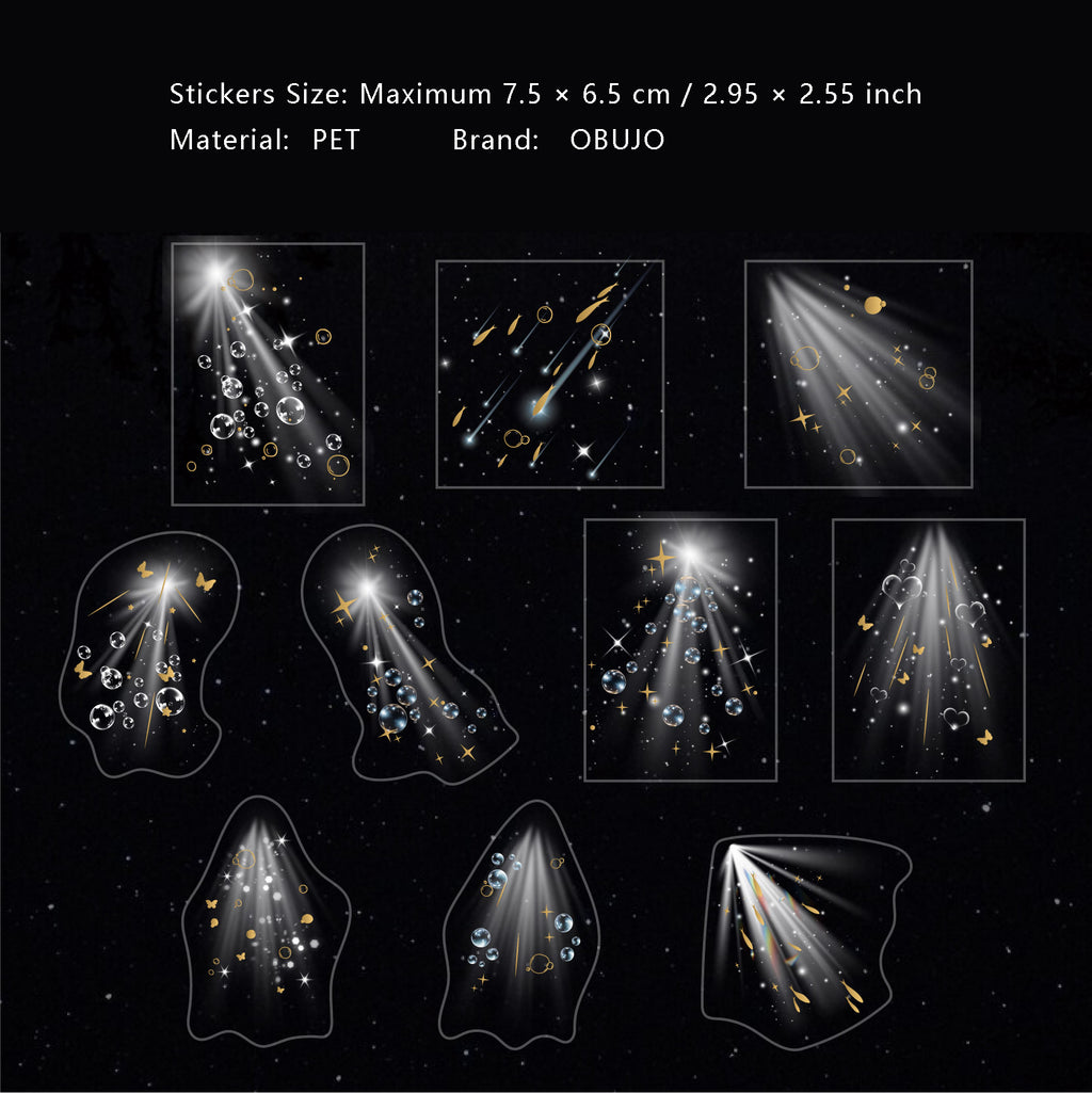 20 Pcs Fantasy Light PET Stickers HGFJ