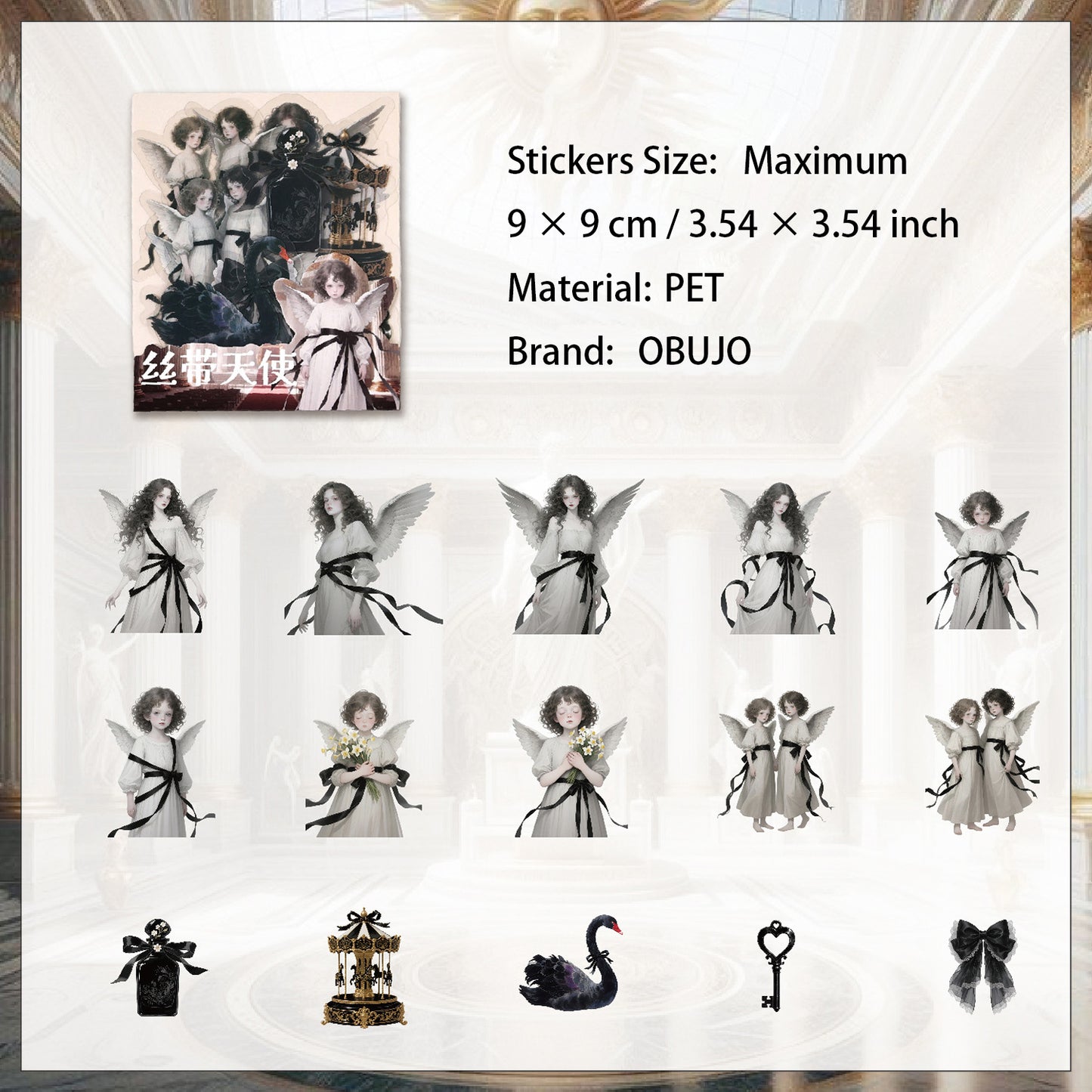 15 Pcs Gothic People PET Stickers GTWX