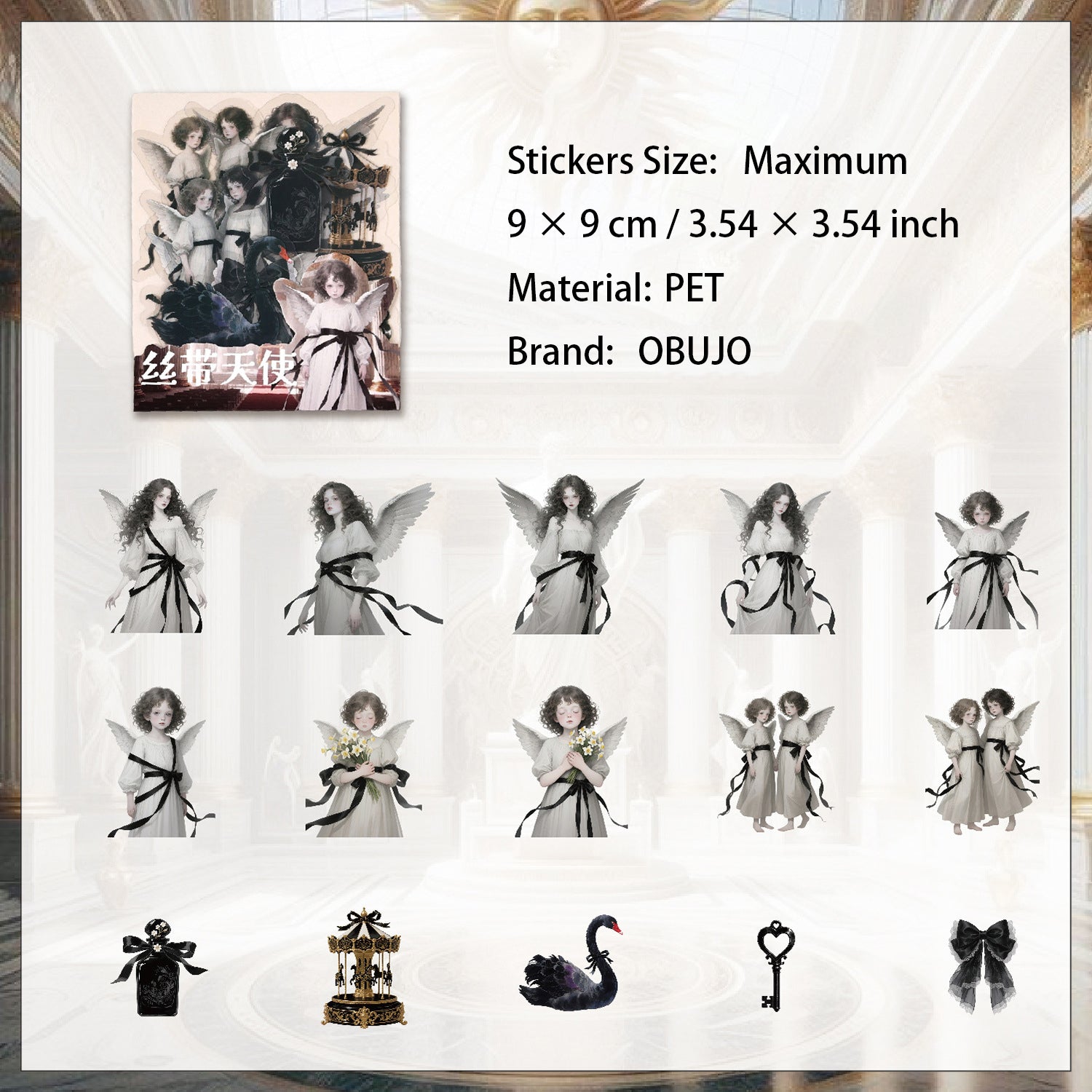 15 Pcs Gothic People PET Stickers GTWX