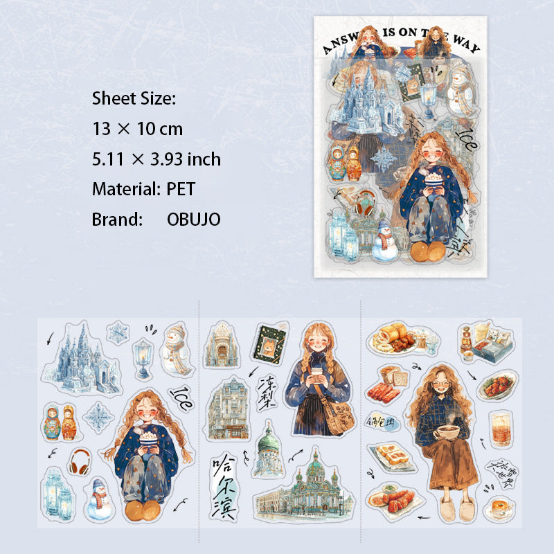 3 Sheets City Girl PET Stickers DAZLS