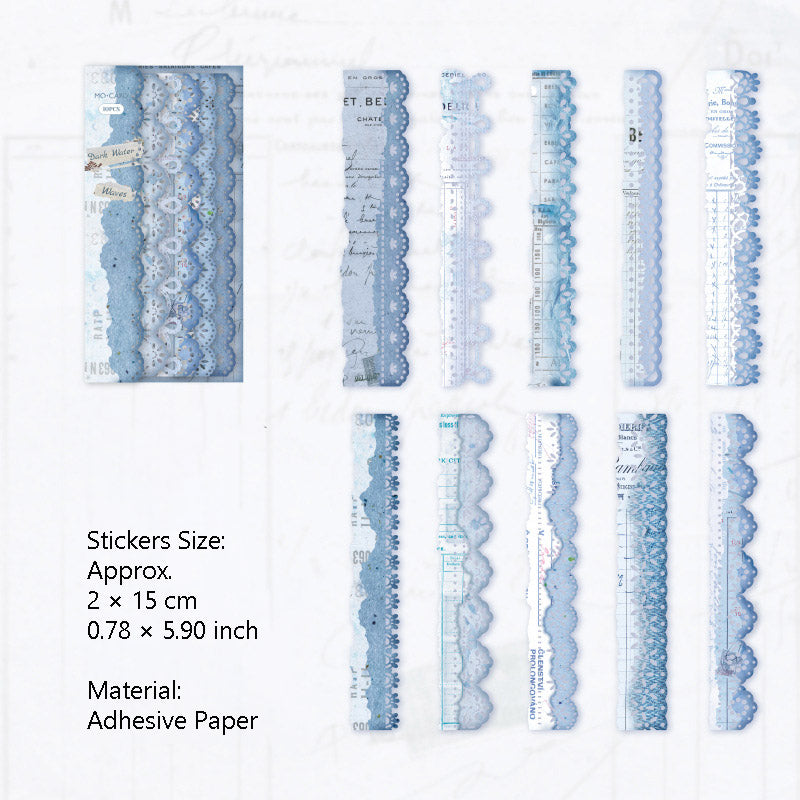 10 Pcs Cutout Lace Stickers YRZZ
