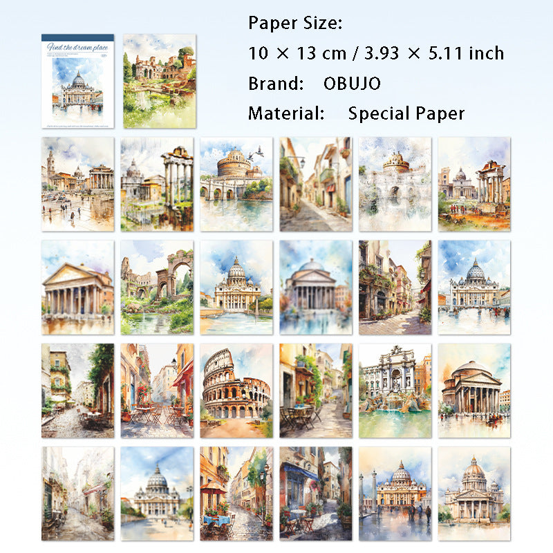 50 Sheets Travel Journal Paper Book XMZL