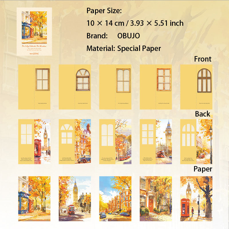 10 Pcs Windows Landscape Journal Paper CWCSFJ