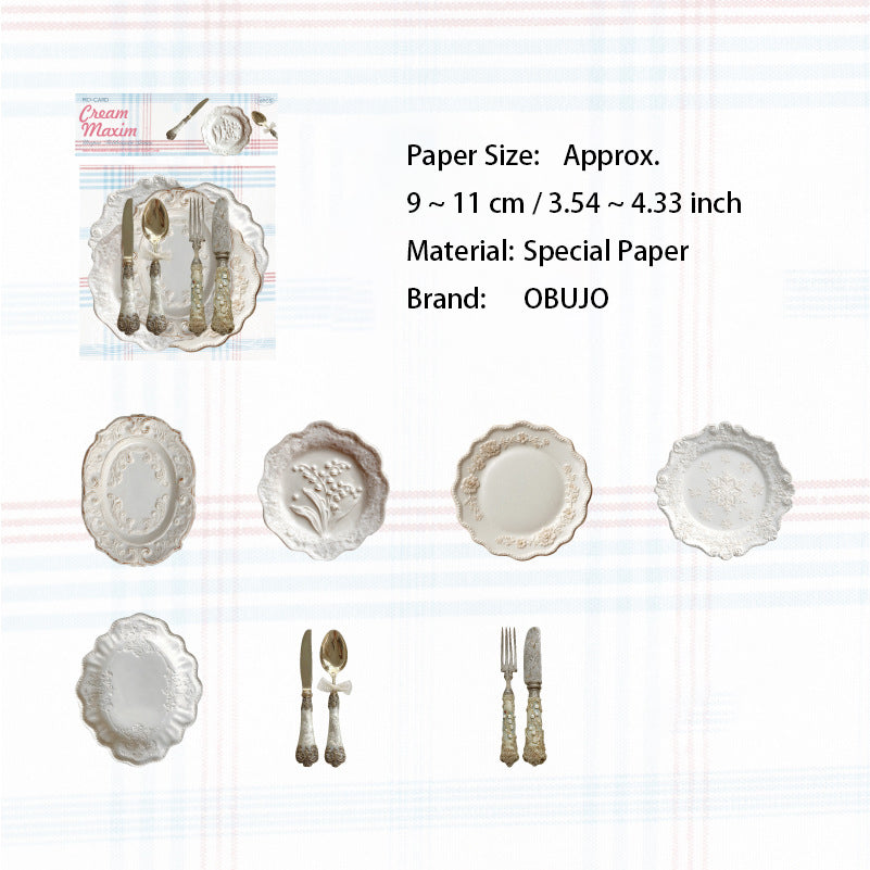 20 Pcs Tableware Themed PET Stickers WTBX