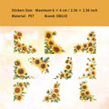 20 Pcs Flower Corner PET Stickers HJXL