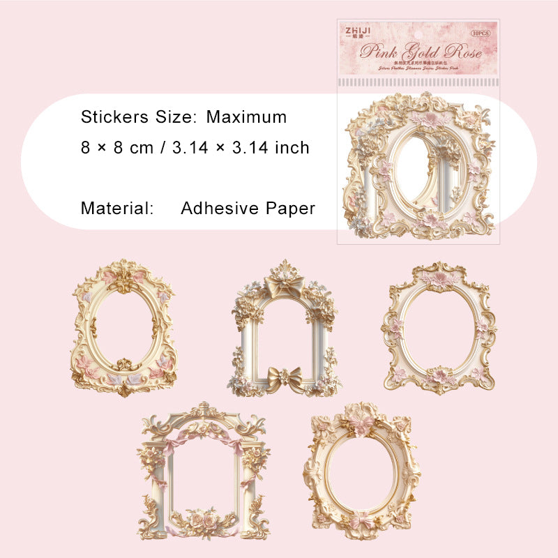 10 Pcs Vintage Frame Stickers YYLG