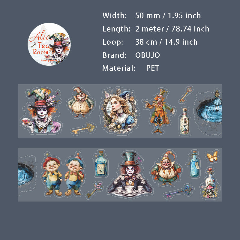 1 Roll Alice Theme PET Stickers Tape ALSCHJ
