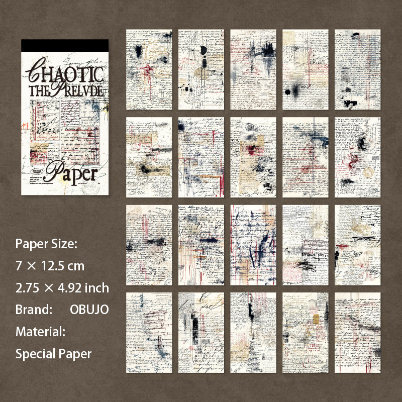 40 Sheets Vintage Junk Journal Paper HLXZ