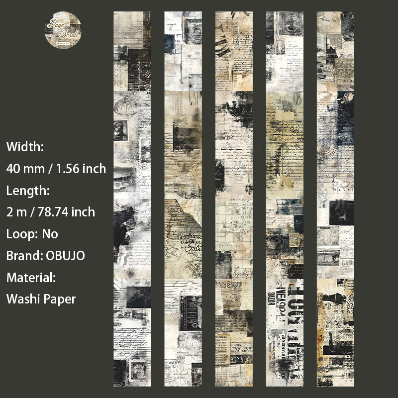1 Roll Vintage Newspaper Washi Tape SYJC