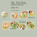 1 Roll Relax Girl Theme PET Stickers Tape FSRXL