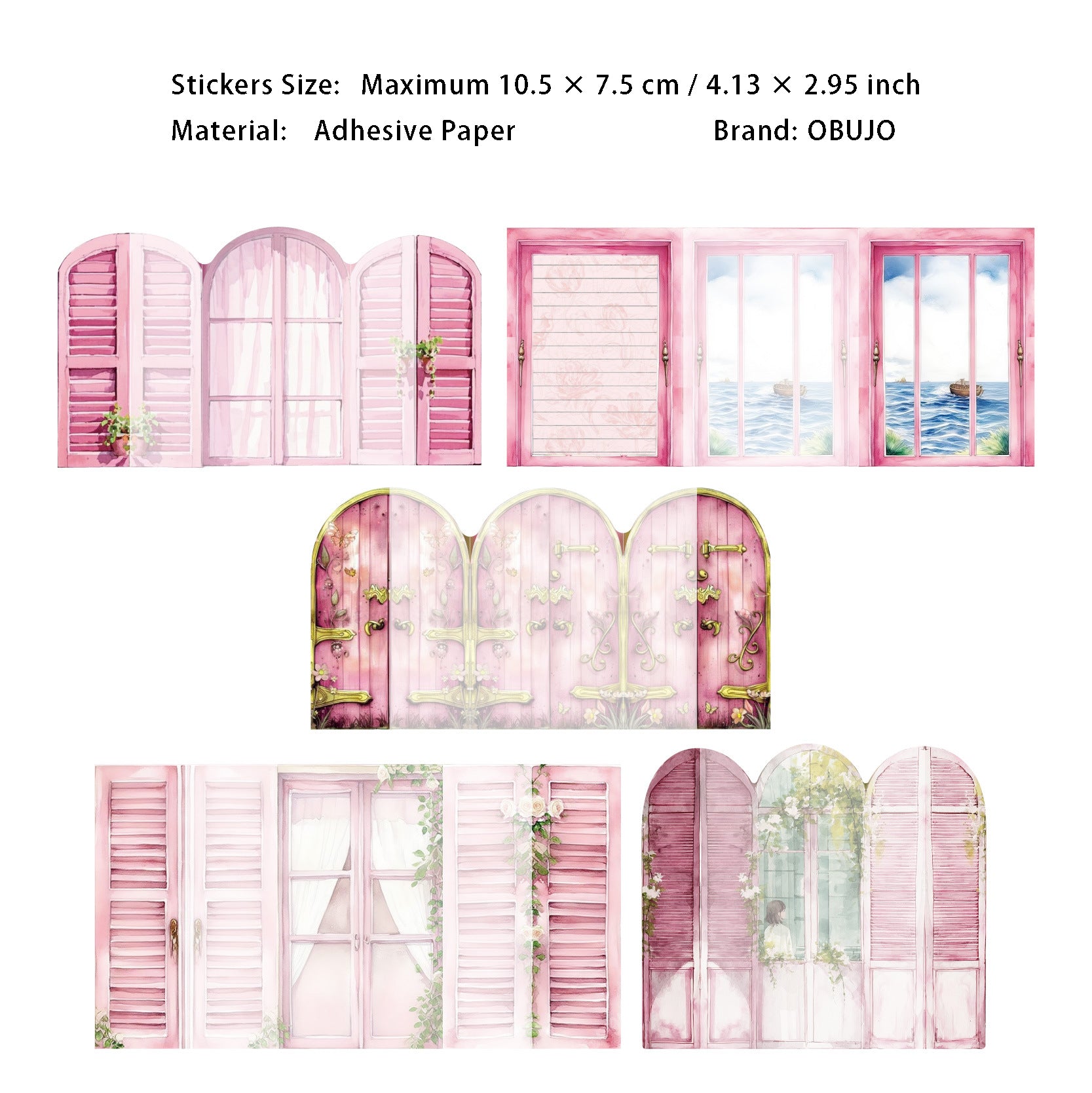 10 Pcs DIY Windows Stickers SGZC