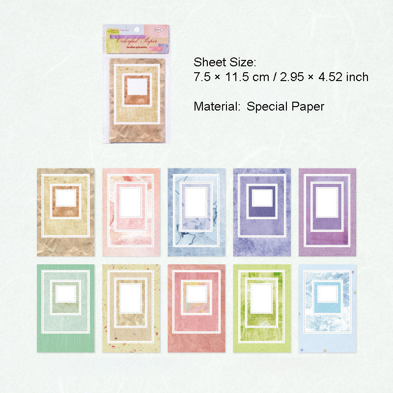 10 Pcs Border Frame Stickers XDXH