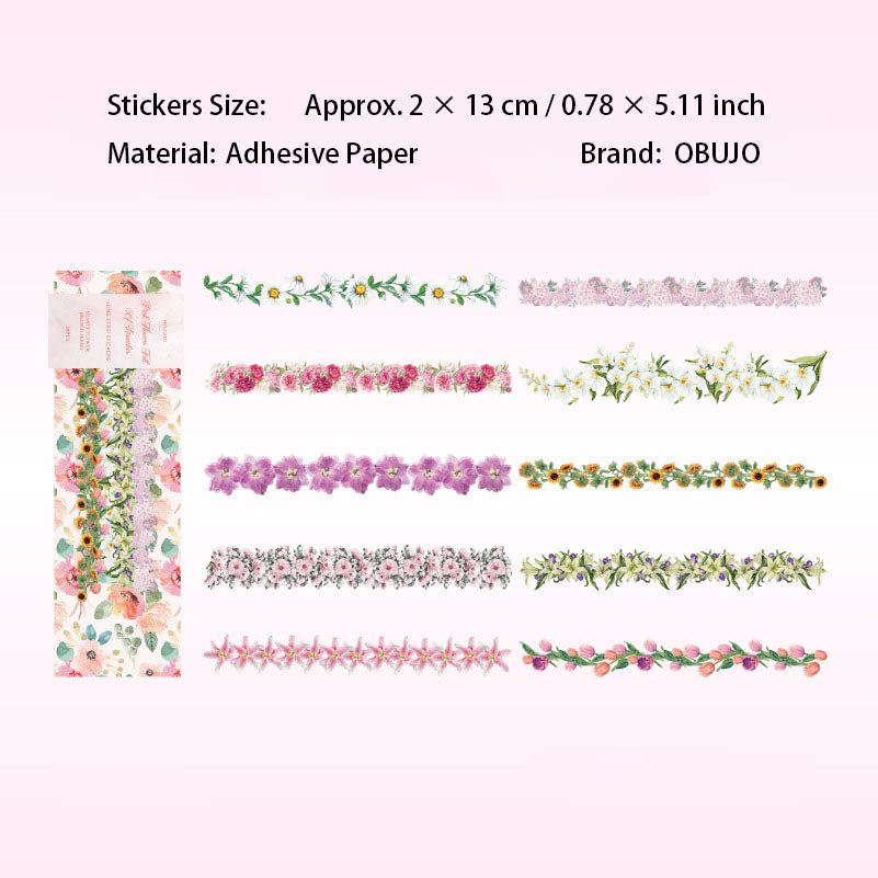 20 Pcs Fruit Flower Vine Stickers SYHZ