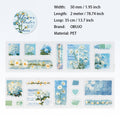 1 Roll Flower Themed PET Stickers Tape HCMB
