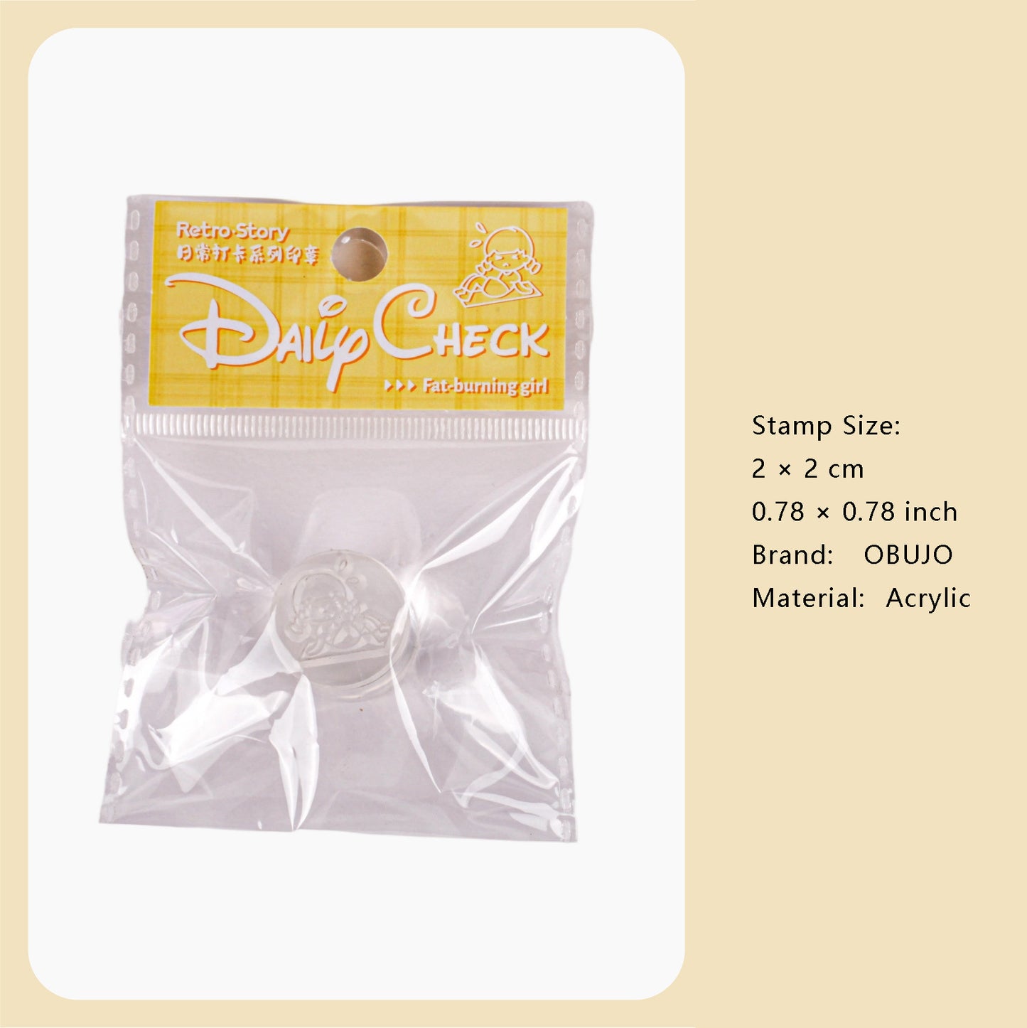 Cute Girl Daily Acrylic Stamp RCDK