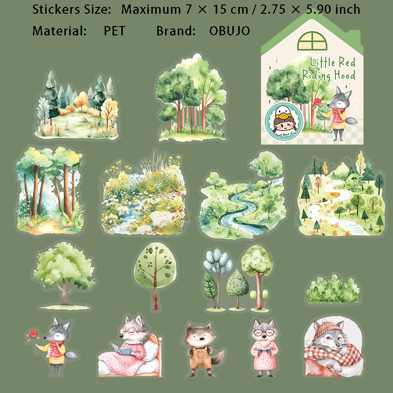 15 Pcs Fairy Story PET Stickers XHMGS