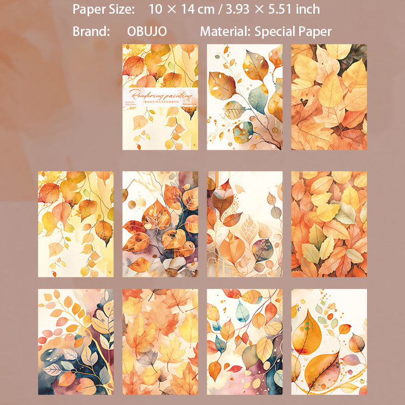 30 Pcs Watercolor Floral Journal Paper YRHH