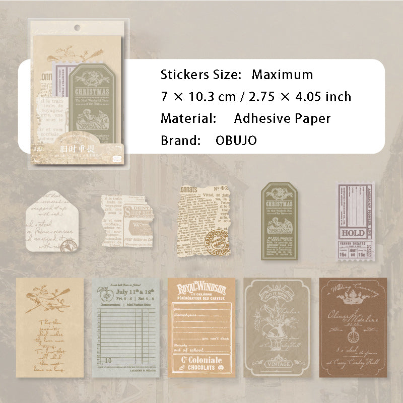 20 Pcs Vintage Journal Paper SYJN