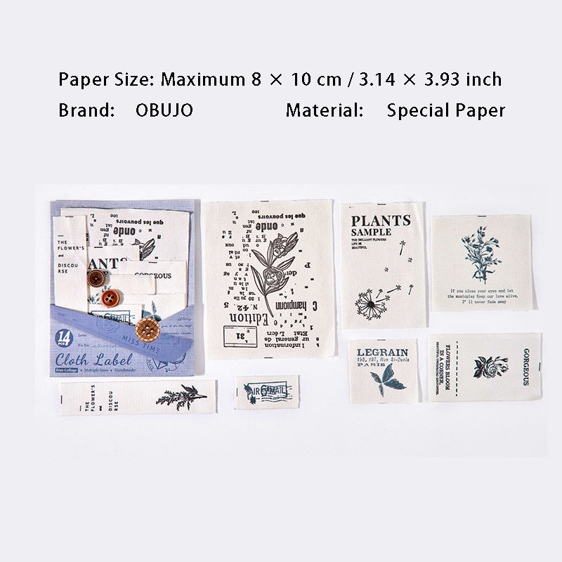 14 Pcs Vintage Junk Journal Paper SRZS