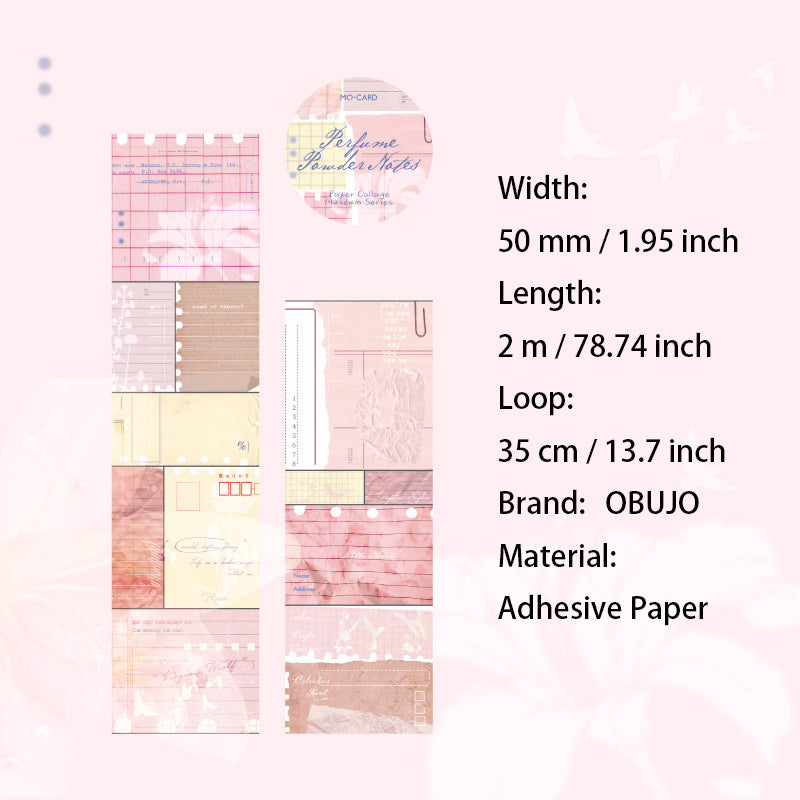 1 Roll Vitnage Collage Stikcers Tape ZJPTG